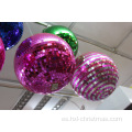 Adornos de árbol de Navidad de bolas de espejo de discoteca